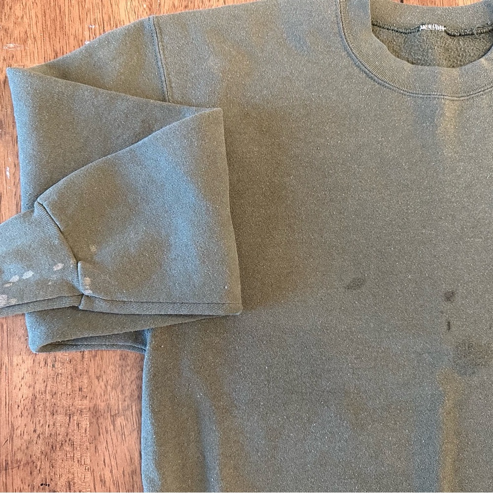 USMC Green Men's Crewneck Sweatshirt - Picture 3 of 6